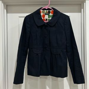Jcrew short blue jacket. Perfect for the office. Like new.